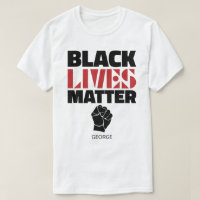 Black Lives Matter Raised Fist Name Personalized