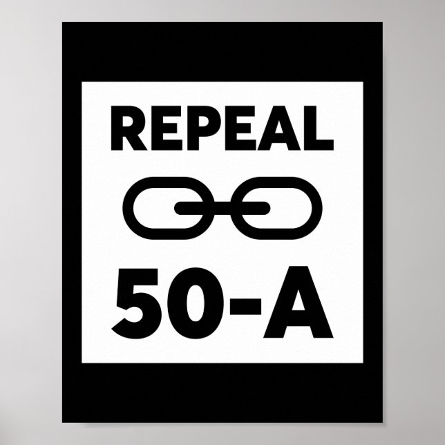 Black Lives Matter Repeal 50 A Poster (Front)