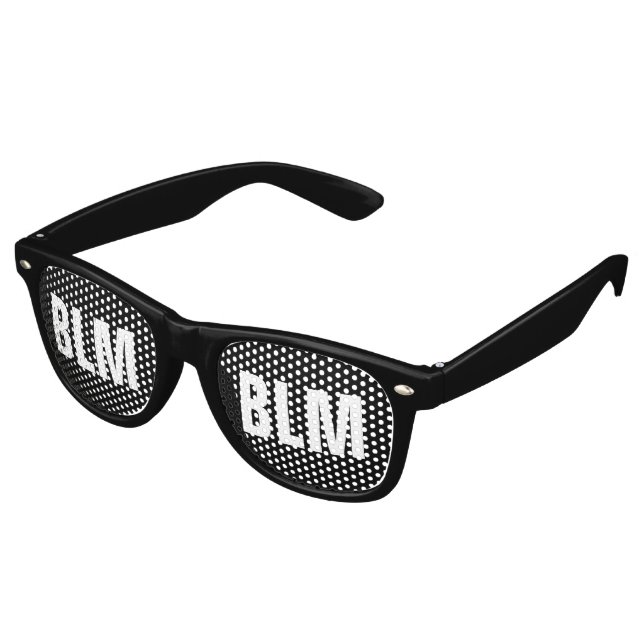 Black Lives Matter Retro Sunglasses (Angled)