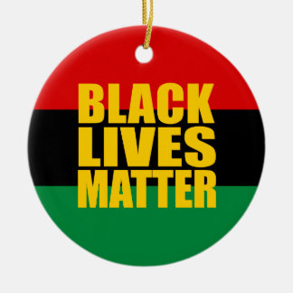 "BLACK LIVES MATTER" single-sided Ceramic Ornament