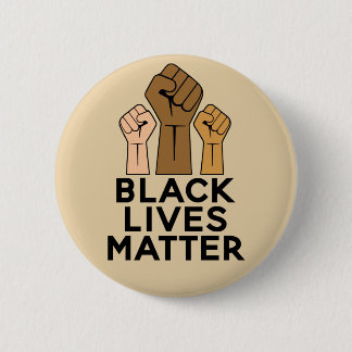 Black Lives Matter - Solidarity Fist Pump 2 Inch Round Button