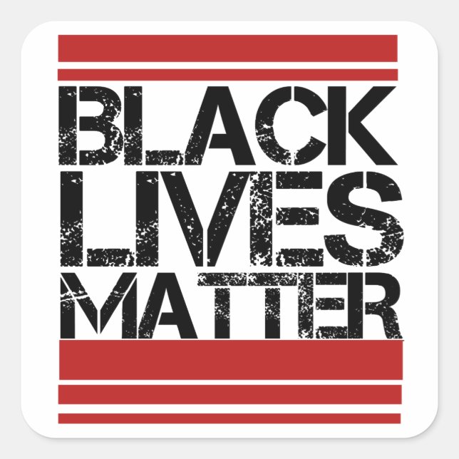 Black Lives matter Square Sticker (Front)