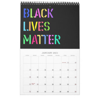 Black Lives Matter Stencil 01 Editable Calendar
