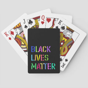 Black Lives Matter Stencil 01 Editable Colour Playing Cards
