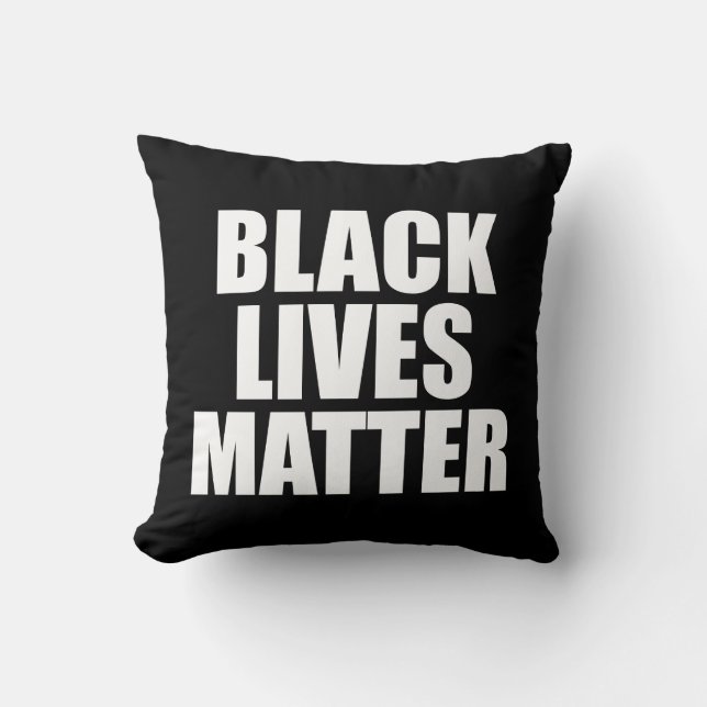 Black Lives Matter Throw Pillow (Front)