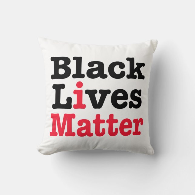 Black Lives Matter Throw Pillow (Front)