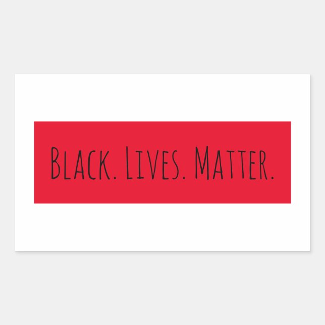 Black Lives Matter Trendy Red background Sticker (Front)