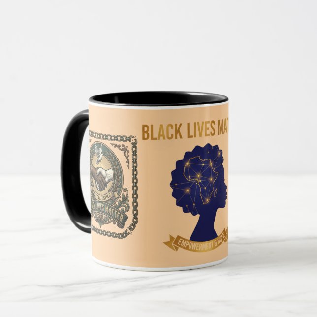 Black Lives Matter Unity Justice Empowerment Combo Mug (Front Left)