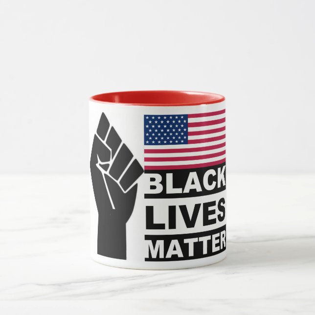 Black Lives Matter USA Flag collection Mug (Center)