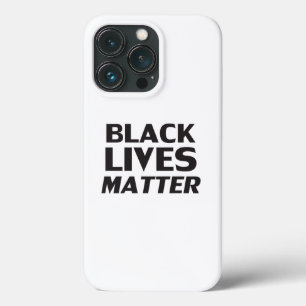 Black Lives Matter white black modern typography iPhone 13 Pro Case