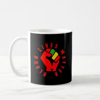 Black Lives Matter with fist T-Shirt Coffee Mug