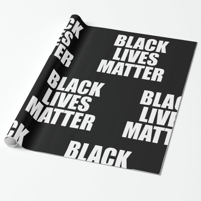 Black Lives Matter Wrapping Paper (Unrolled)