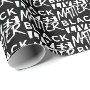 Black lives matter wrapping paper
