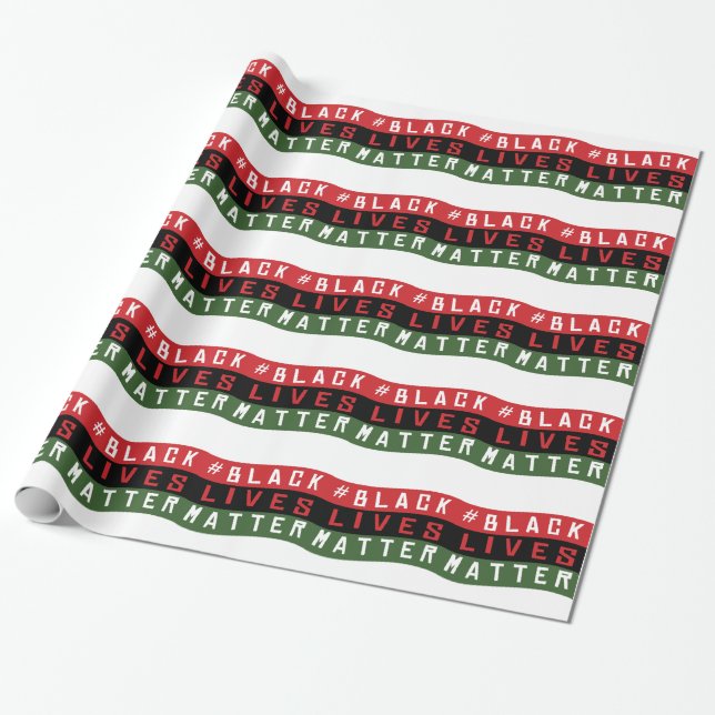 Black Lives Matter Wrapping Paper (Unrolled)