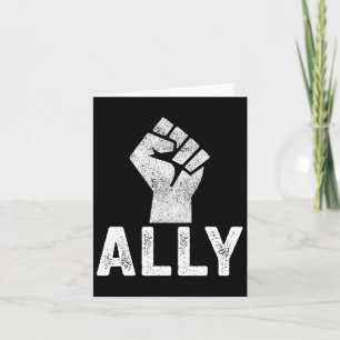 Black Lives Problem Ally Fist Blm Support Card
