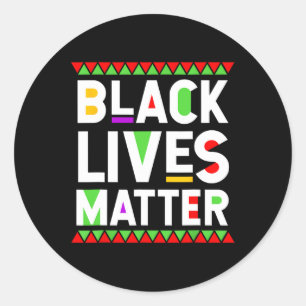 Black Lives Problem Black History Month Celebratio Classic Round Sticker