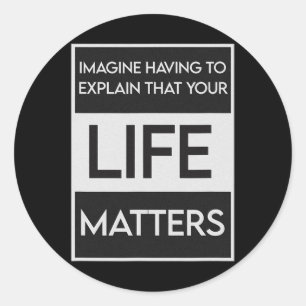 Black Lives Problem Blm Resist - Engage In The Det Classic Round Sticker