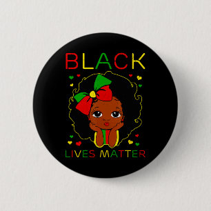 Black Lives Problem Little Melanin Princess Black  2 Inch Round Button