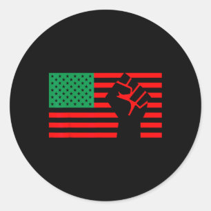 Black Lives Problem Pan African American Unia Flag Classic Round Sticker