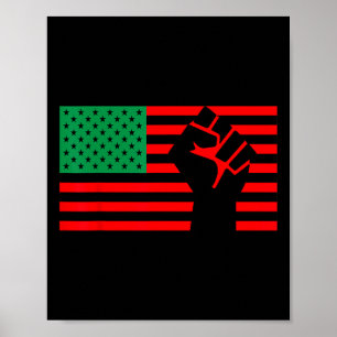 Black Lives Problem Pan African American Unia Flag Poster