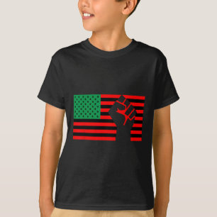 Black Lives Problem Pan African American Unia Flag T-Shirt