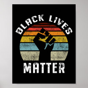 Black Lives Problem Retro Vintage Poster