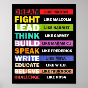 Black Lives S Black Leaders Black History Month Poster