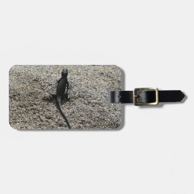 Black Lizard Luggage Tag (Front Horizontal)