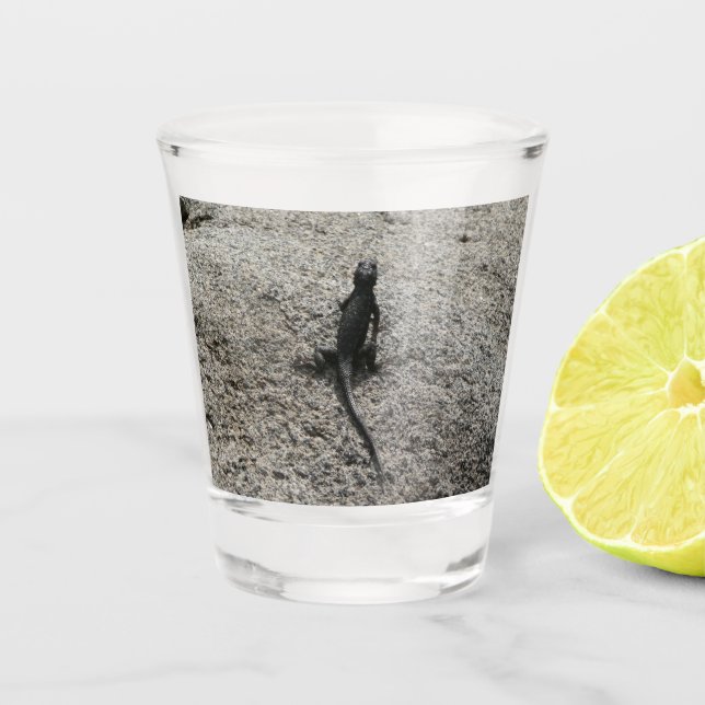 Black Lizard Shot Glass (Front)