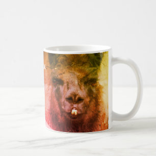 Black Llama Abstract Personalized Coffee Mug