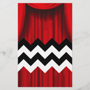 black lodge chevron stationery