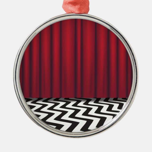 Black Lodge Red Room Metal Ornament (Front)