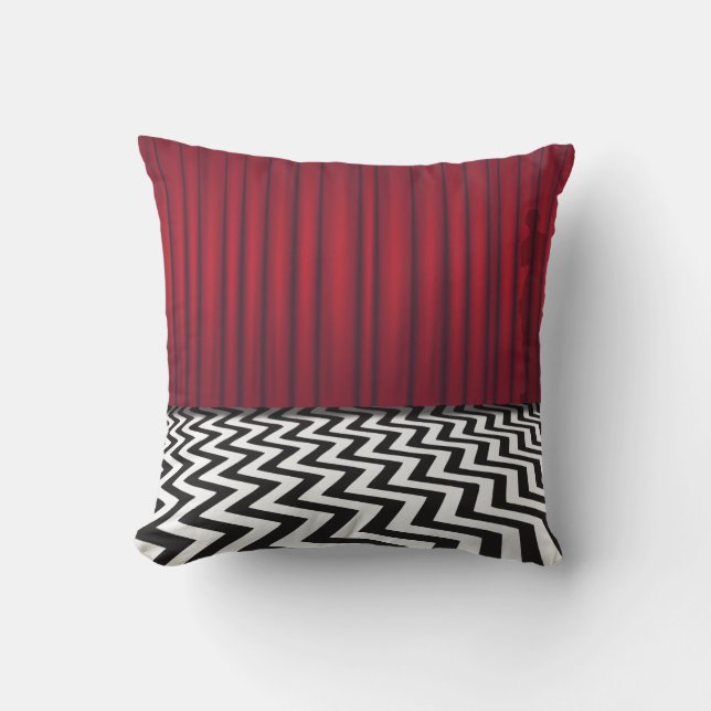 Black Lodge Red Room Throw Pillow (Front)