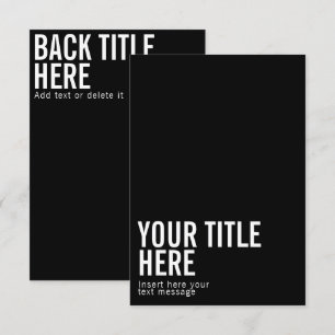 Black logo and text modern sharp invitation card