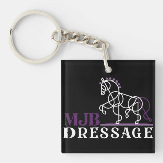 Black logo MJB Dressage Keychain