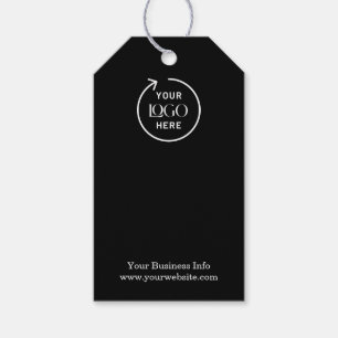 Black Logo Modern Business Product Gift Tags