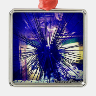 Black Longspine Urchin Metal Ornament