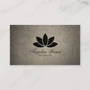 Black Lotus Flower Business Card
