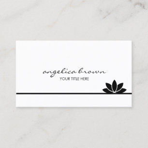 Black Lotus Flower Business Card