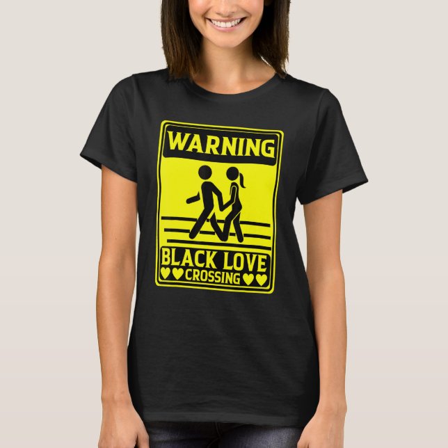 Black Love African American Valentines Day Matchin T-Shirt (Front)