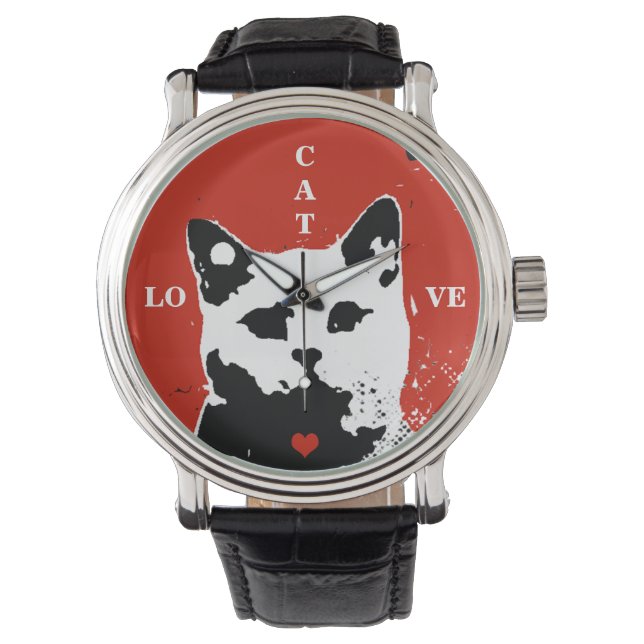 black love cat watch (Front)