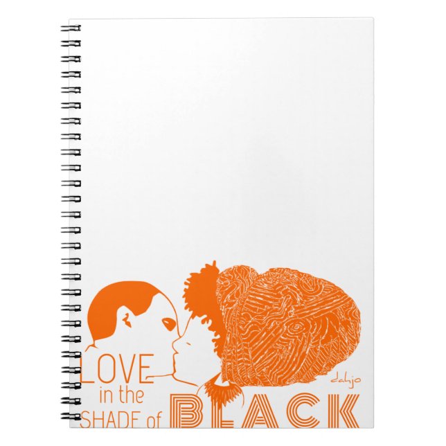 BLACK LOVE in ORANGE Notebook (Front)