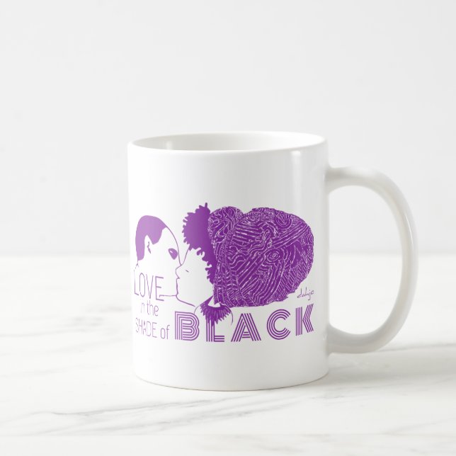 BLACK LOVE in PURPLE Coffee Mug (Right)
