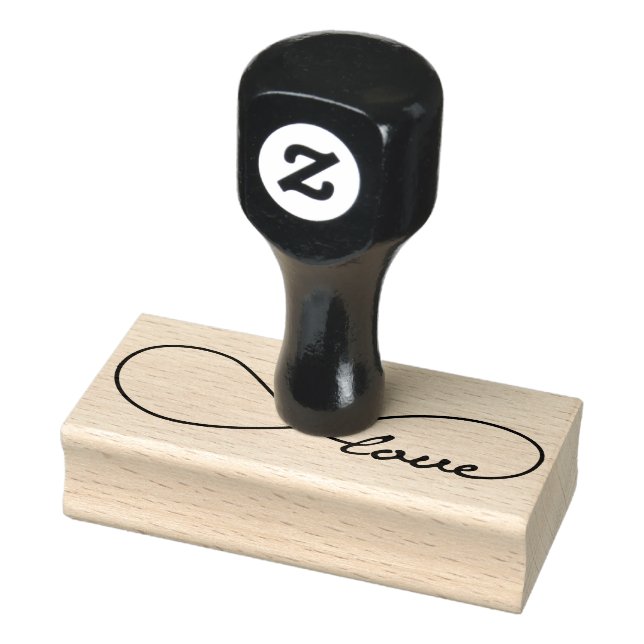 Black Love Infinity Rubber Stamp (Stamp)