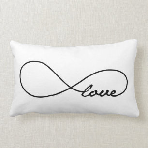 Black Love Infinity Throw Pillow