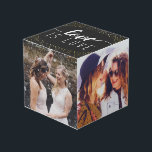 Black Love is Love Gold Confetti - Wedding Photos Cube<br><div class="desc">Photo cube with room for four of your wedding photos,  with love is love written on a black background decorated with faux gold confetti.</div>
