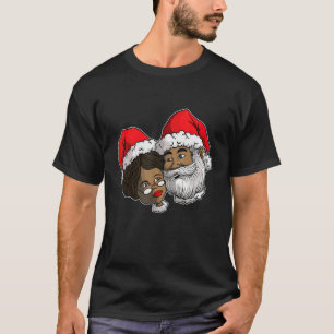 Black Loving Santa Claus and Mrs Claus Ethnic Chri T-Shirt