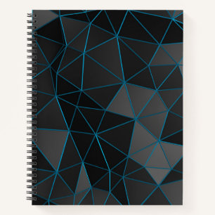 Black Low-Poly Bullet Journal / Lined Notebook