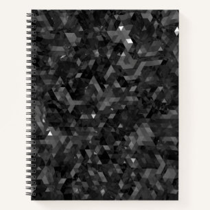 Black Low-Poly Bullet Journal / Lined Notebook