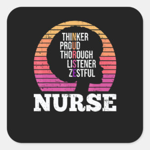 Black LPN Nurses Matter African American Black His Square Sticker